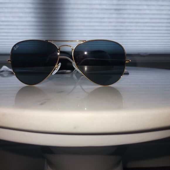 Rayban RB3025 aviator large metal L0205 58-14 135 3n Arista Gold/Green lens - Picture 2 of 11
